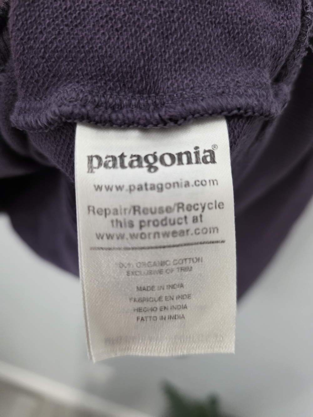 Patagonia Organic Cotton Crewneck Sweatshirt Purple Slim Fit Women’s Small - Picture 7 of 10